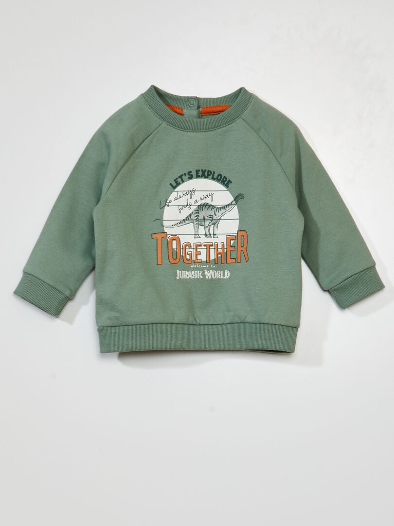 Moletom Jurassic Park com gola redonda - VERDE