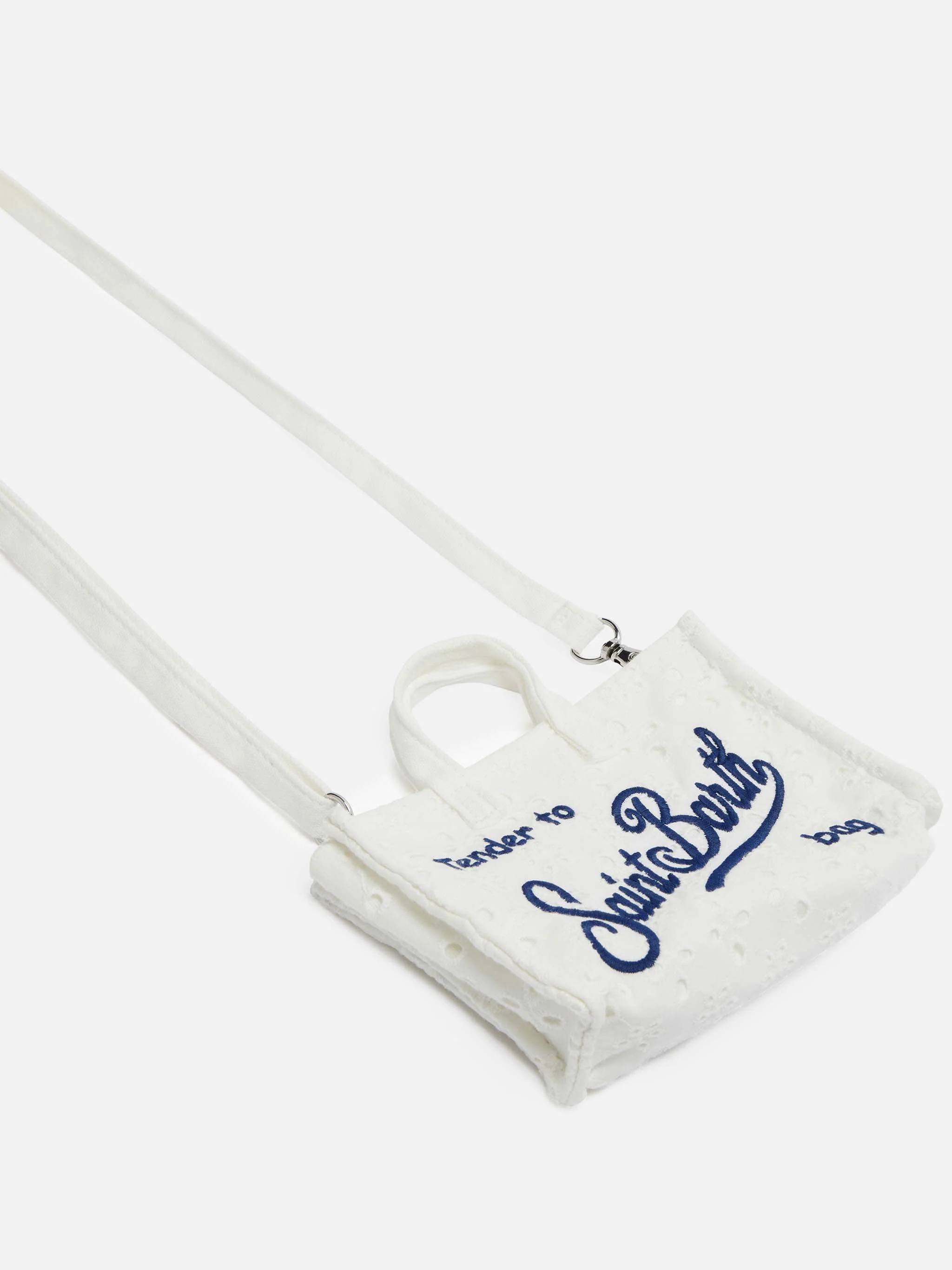 Handytasche aus Pizzo Sangallo Bianco