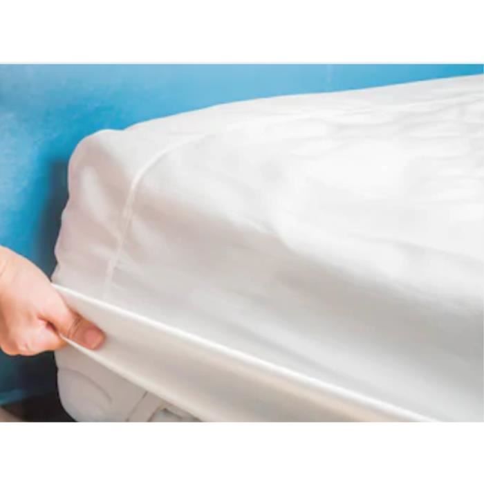 Protector de colchón impermeable - 90x190cm - Blanco - Natural - Dormitorio - Antiácaros