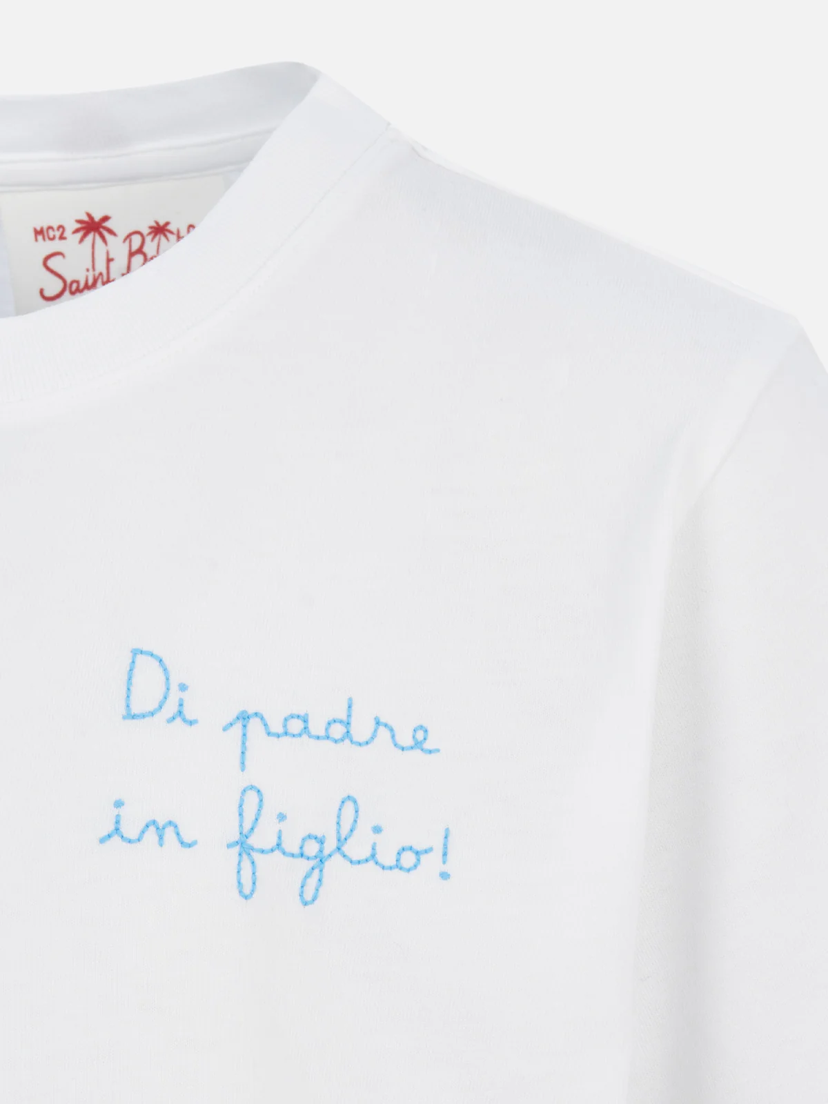 Kinder T-shirt van katoen met borduursel 