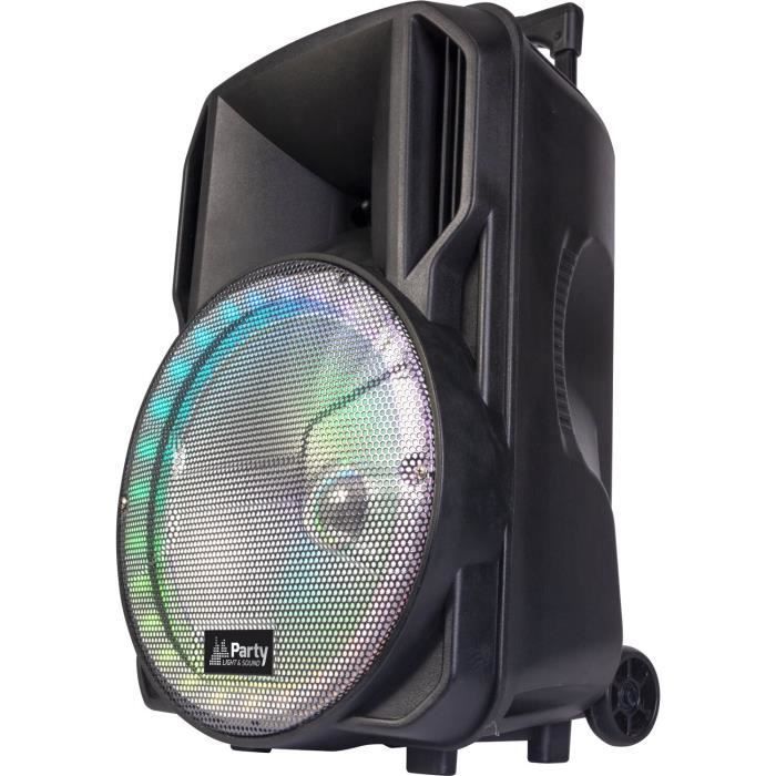 PARTY - PARTY-12RGB - Draagbare luidspreker van 30 cm met USB, Bluetooth, FM, VHF-microfoon en afstandsbediening