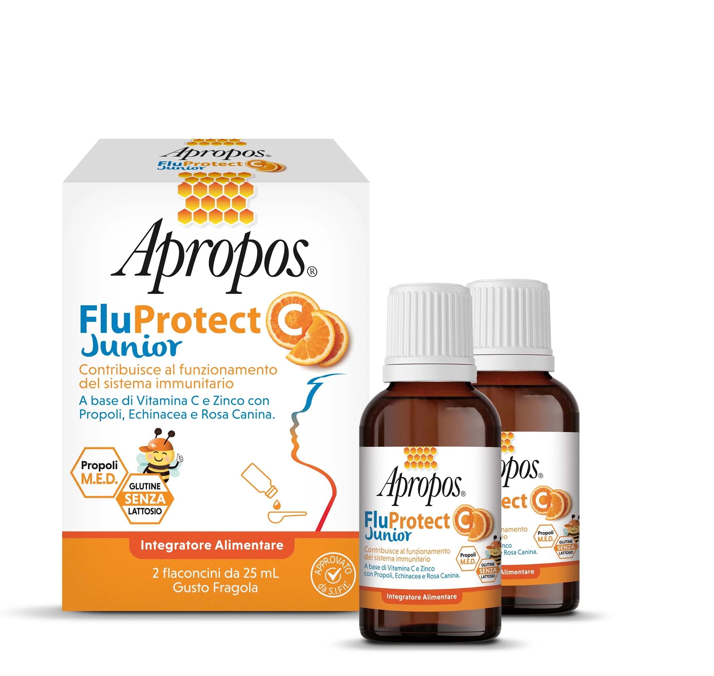 APROPOS Fluprotect C Junior 2 flessen Voedingssupplement voor bescherming van het immuunsysteem