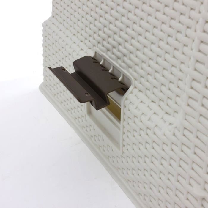 Arenero Curver para gatos, 51 x 38,5 x 39,5 cm, blanco.