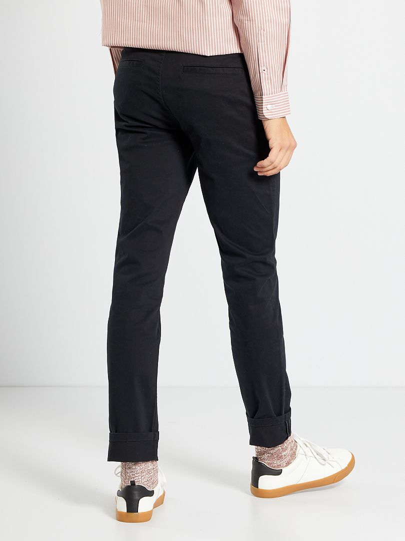 Slim fit chino's - maat L34 - zwart