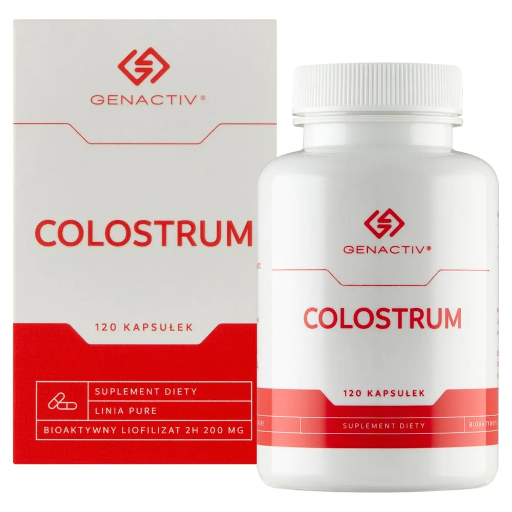 Genactiv Colostrum Preparat wzmacniający odporność, 120 Kapsułek