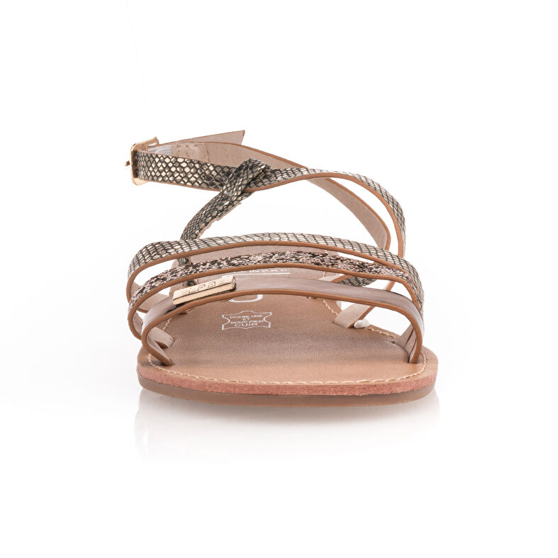 Sandalias amarillas para mujer / Zapatos de punta abierta