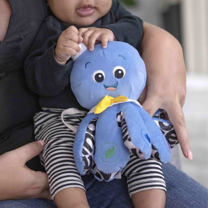 BABY EINSTEIN Peluche, doudou, Poulpe marin Toudou Octoplush™ - Bleu, cadeau bébé, interactif, 3M+