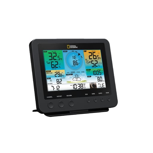 Profesionální barevná WiFi meteorologická stanice National Geographic 7 v 1 se senzorem