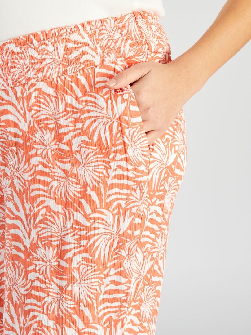 Losse en zachte zwangerschapsbroek - ORANJE