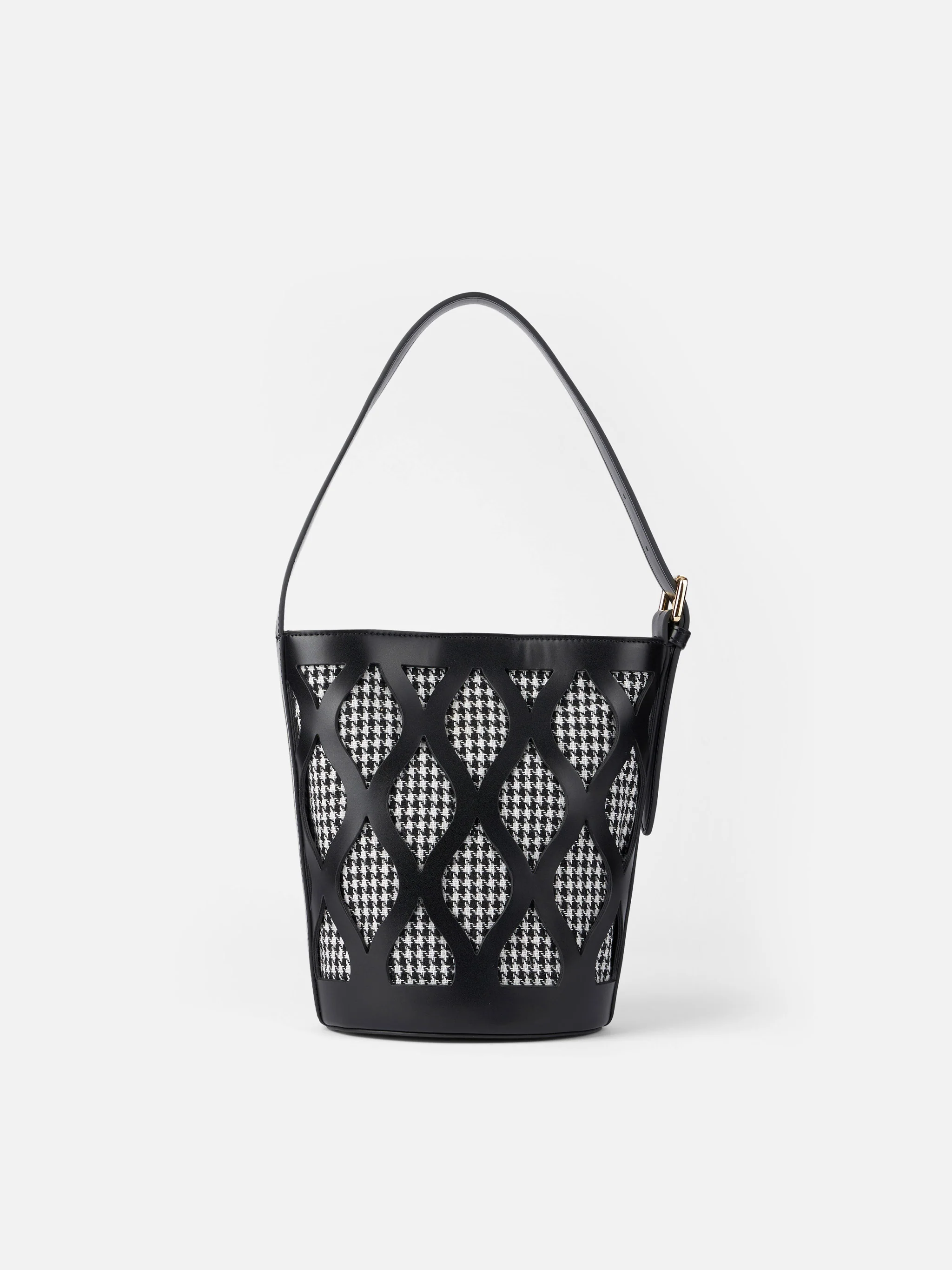 Alexandra-Beuteltasche mit Hühnerfußmuster