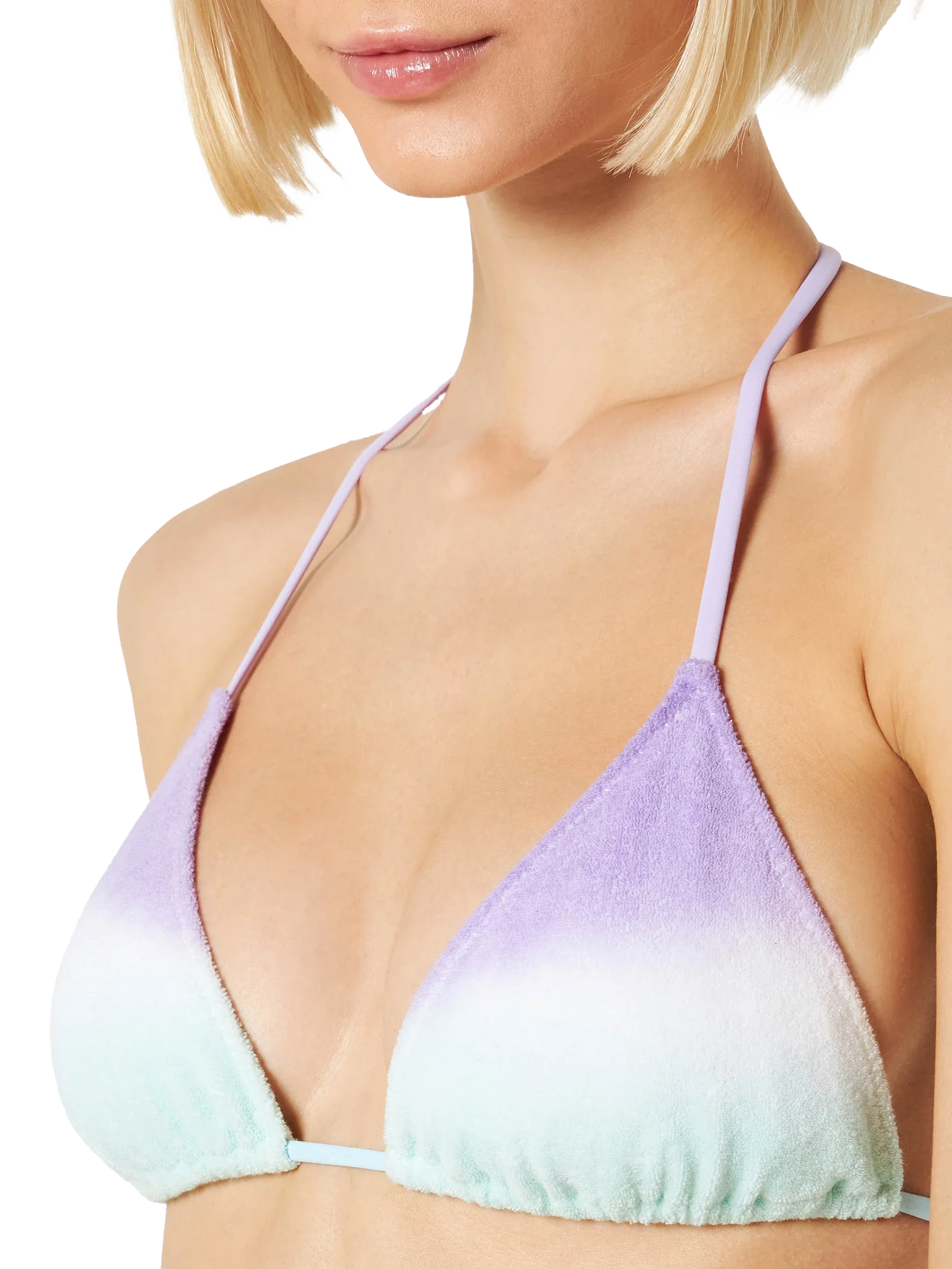 Damesbikini met sponsmotief en driehoekige vorm