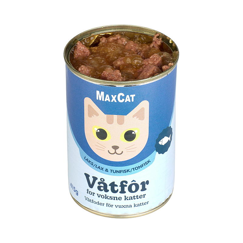 MaxCat Kattefoder 415 g Laks/tun i sauce MaxCat