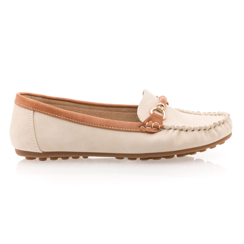 Beige Damen-Loafer/Bootsschuhe