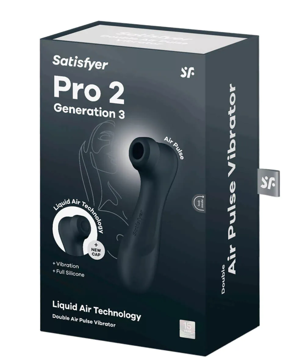 Satisfyer Masażer ProGeneration 3 with Liquid Air Black