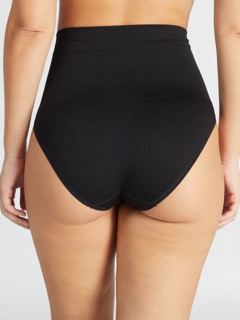 Corrigerende slip met hoge taille - Zwart