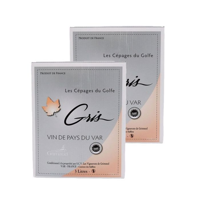 Grimaud - Lot of 2 x Rosé Wine - IGP - Var - 3L Bag-in-Box