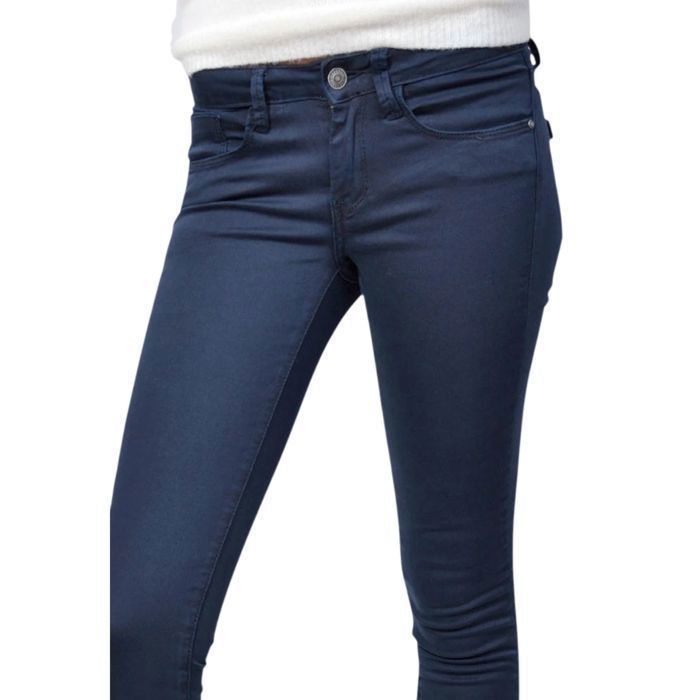 Jean femme - TIFFOSI - Skinny - Taille régulière - Bleu uni - 5 poches