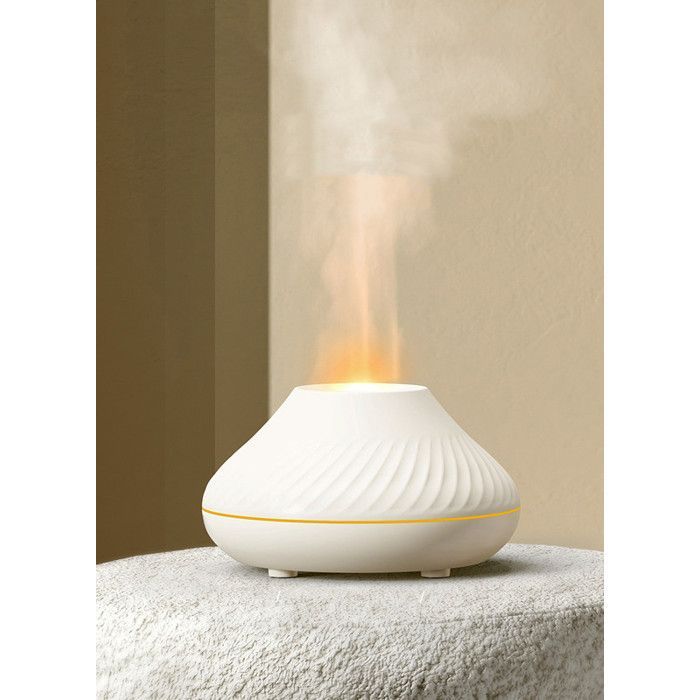 Aromatherapie diffuser voor etherische oliën, 7 vlamkleuren, geschikt voor thuis en slaapkamer (wit).