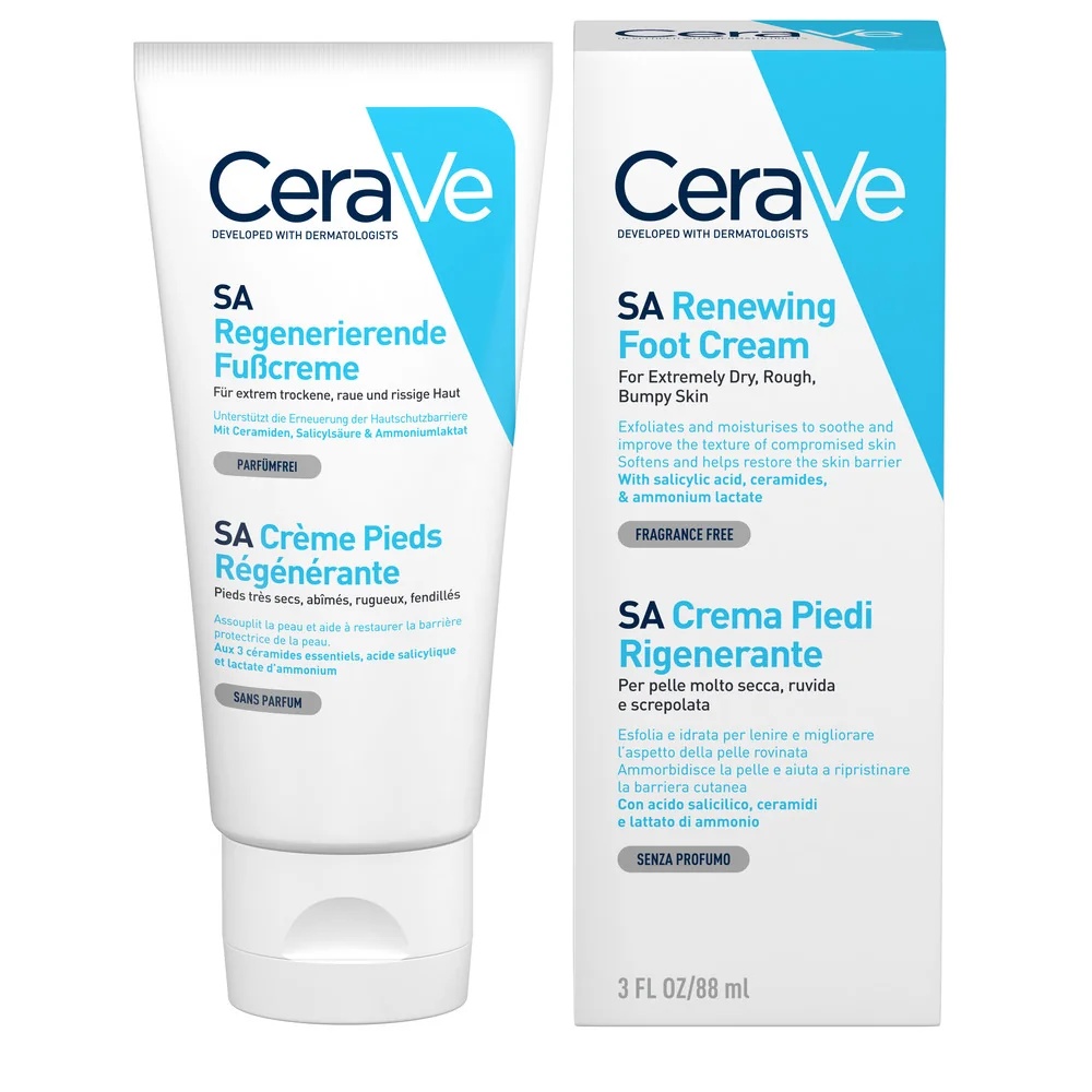 CERAVE Regenerierende Fußcreme mit Salicylsäure 88 ml Für sehr trockene und geschädigte Haut