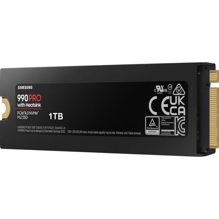 SSD interno SAMSUNG 990 PRO con dissipatore di calore da 1 TB MZ-V9P1T0GW