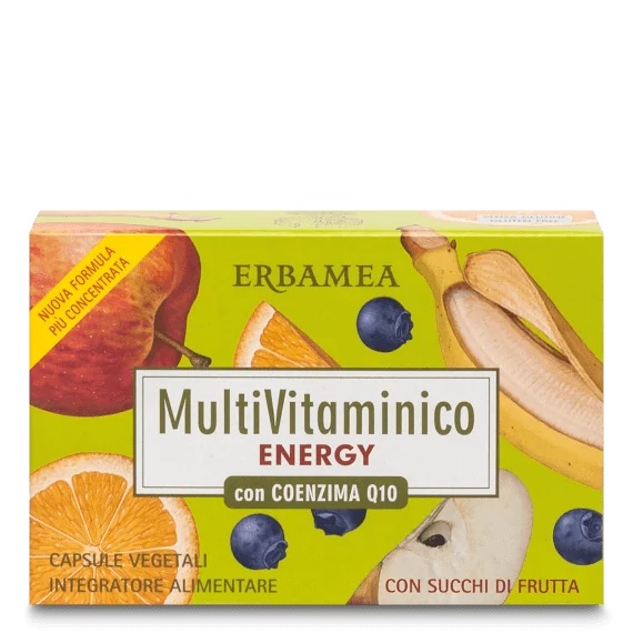 ERBAMEA Erbamea Multivitamin Energy s koencimom Q10 24 rastlinskih probiotičnih kapsul
