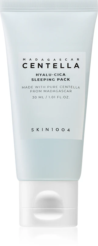 SKIN1004 Nočná maska s madagaskarskou pupočníkom Hyalu-Cica na spanie Hydratačná a pleť zdokonaľujúca nočná maska, ktorá spevňuje pleť