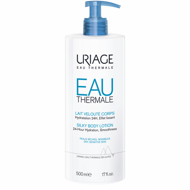 Uriage fløyelsmyk fuktighetsgivende bodylotion med dispenser 500 ml
