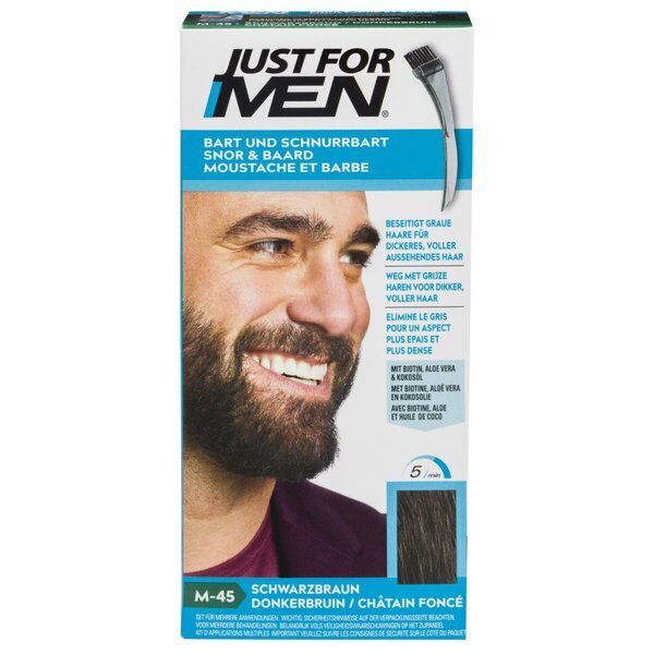 Barva za lase Just For Men Moustache & Beard M-45 temno rjava 35 g