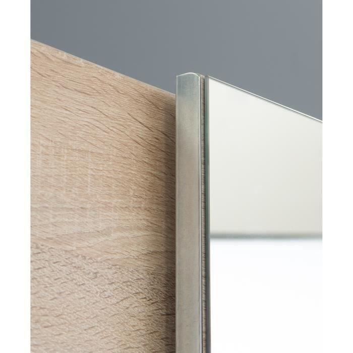 2-türiger Schiebetürenschrank mit Spiegel – Sonoma-Eiche – B 170,3 x T 61,2 x H 190,5 cm – ULOS