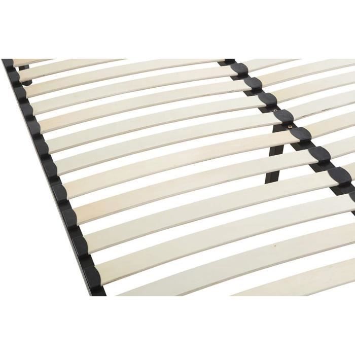 Base de cama de láminas STANEW con patas - 7 patas incluidas - Cama (140 x 190 cm)