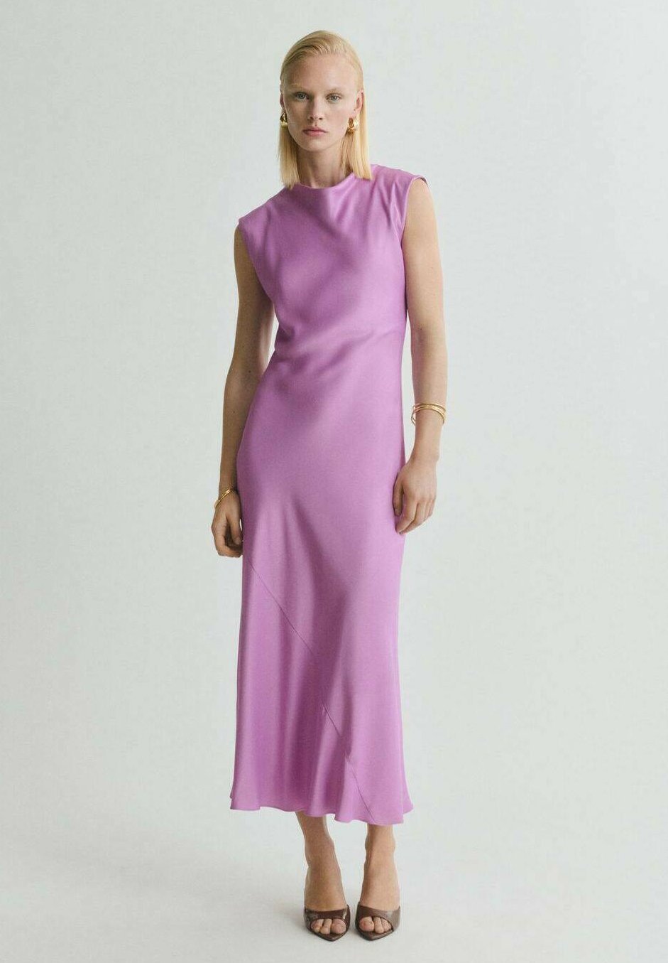 Mango MIDI - Cocktailjurk / Feestjurk - paars