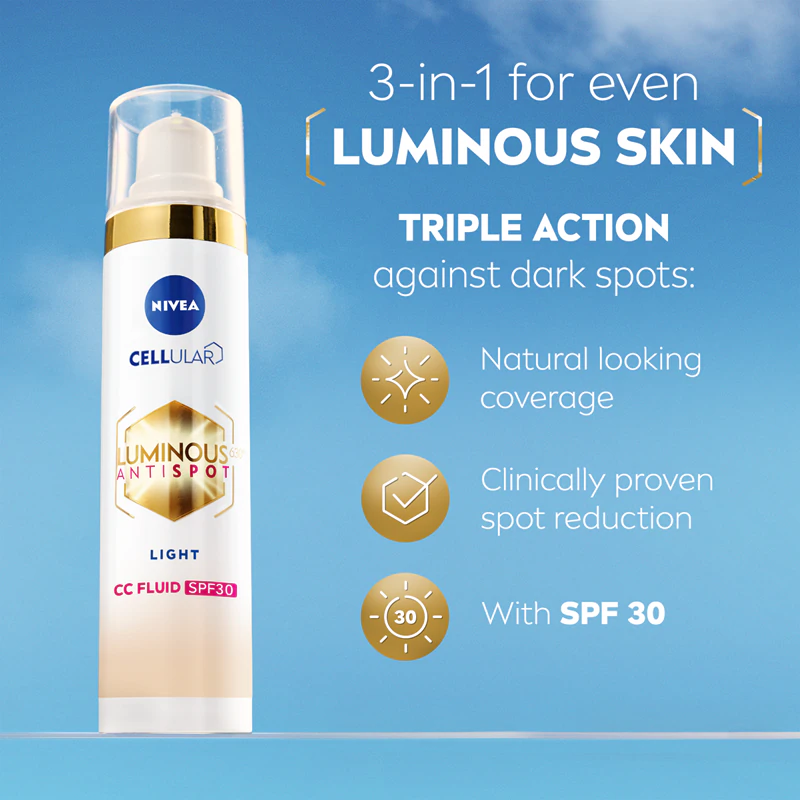 NIVEA Luminous 630 Creme CC Iluminador Anti-Manchas FPS 30