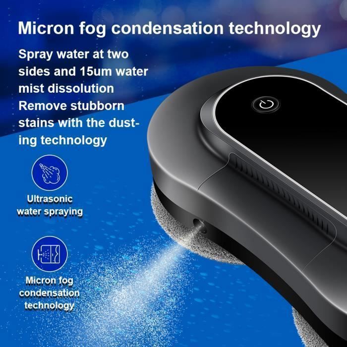 LIECTROUX Robot Lave Vitre YW810 - Contrle APP - Double Pulvrisation - 10 Lingettes