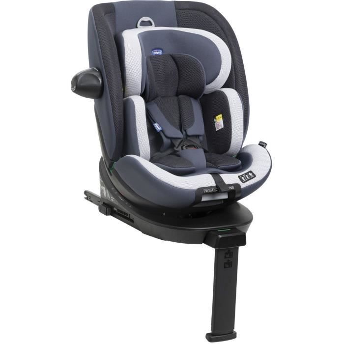 Silla de coche Chicco Everone - Grupo 0/1/2/3 - i-Size - Giratoria - Reclinable - Reductor - Plateada