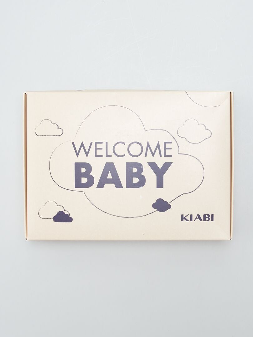 Caja de bienvenida para bebé de 4 piezas - Unisex - Beige