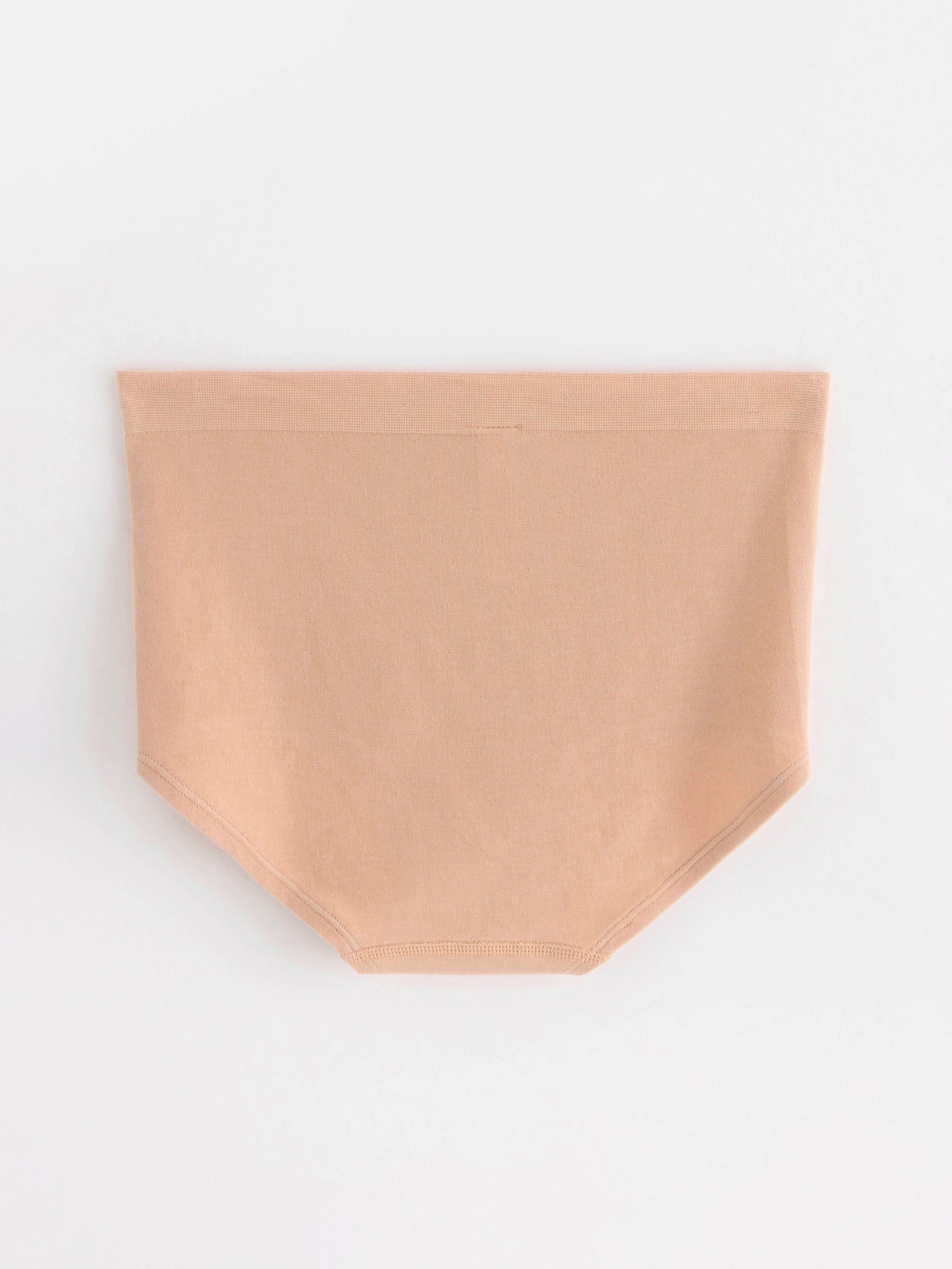 Seamless trosor med hög midja Beige