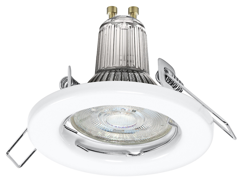 Komplet 3 oczek Spotlight LED stalowe 8 cm białe