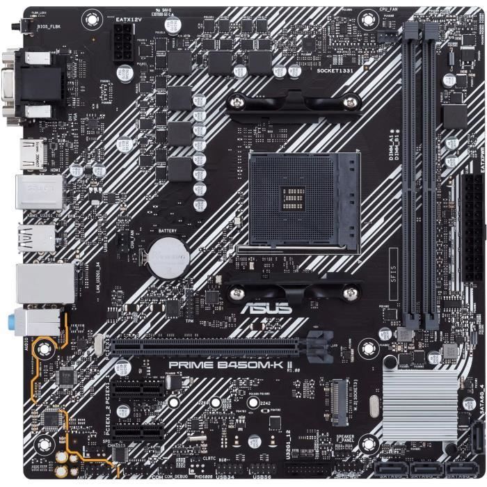 Scheda madre - ASUS - Prime B450M-K II - AMD B450 - Socket micro ATX AM4