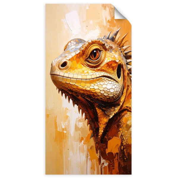 Naklejka samoprzylepna Feeby Głowa jaszczurki Gady 40x80