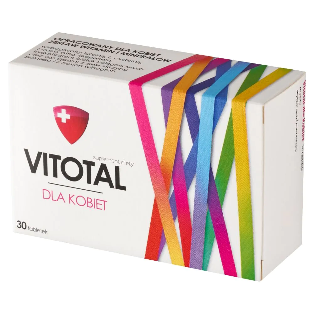 Vitotal dla Kobiet, Zestaw witamin i minerałów, Tabletki
