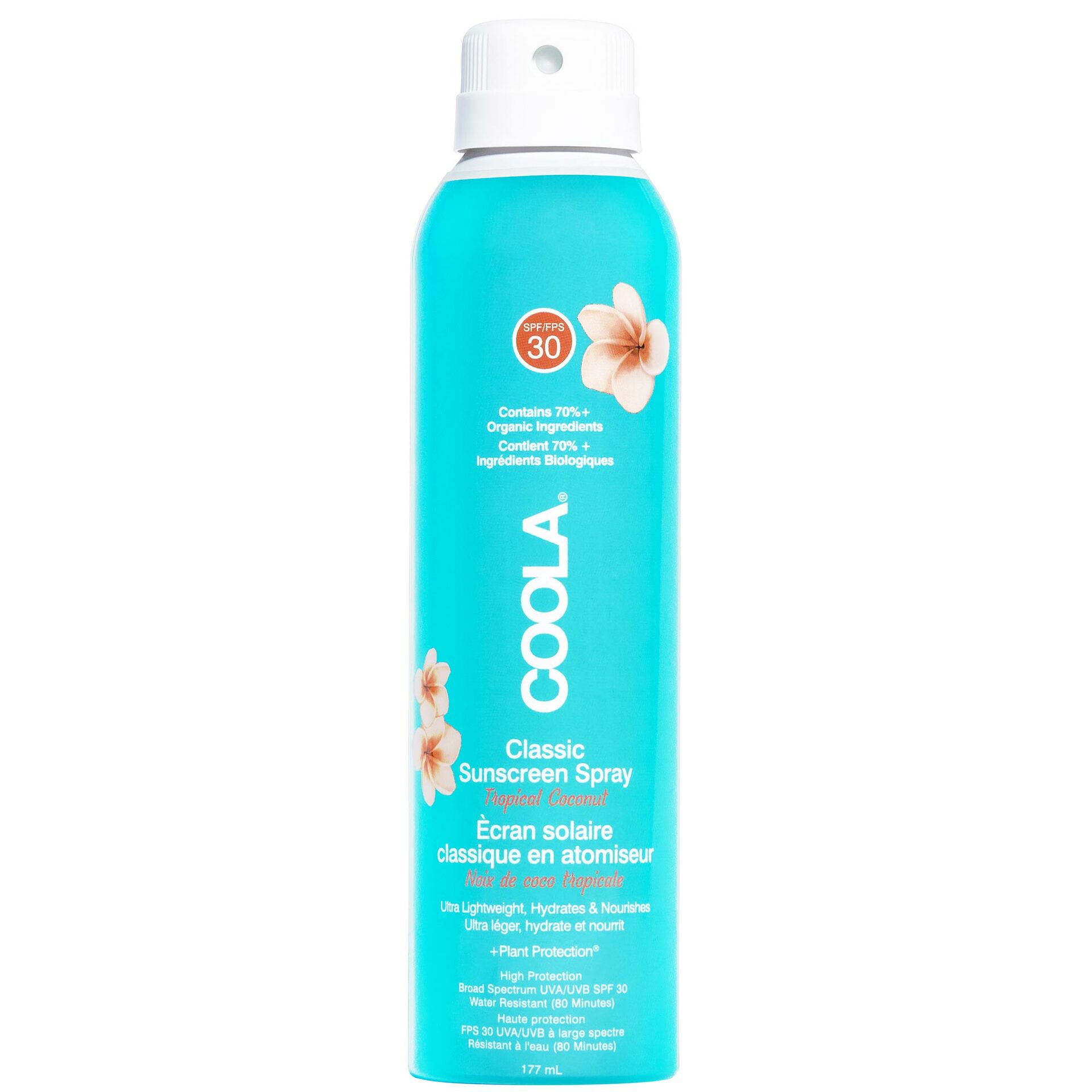 Spray de corp clasic SPF30 cu aromă de cocos tropical 177 ml - COOLA