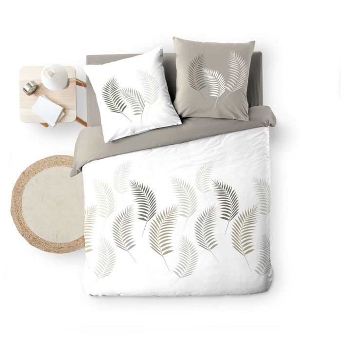 Housse de couette 260 x 240 cm + 2 taies – Coton 57 fils – Goyave