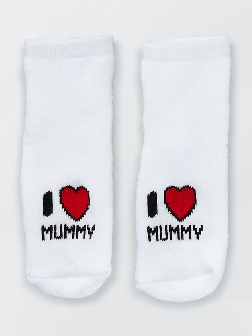 Conjunto de 2 pares de calcetines de punto bouclé - amor