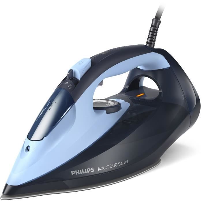 Ferro da stiro a vapore - PHILIPS - DST7041/20 - Vapore con sistema Quick Calc - Vapore continuo 50 g/min - 2800 W - Blu