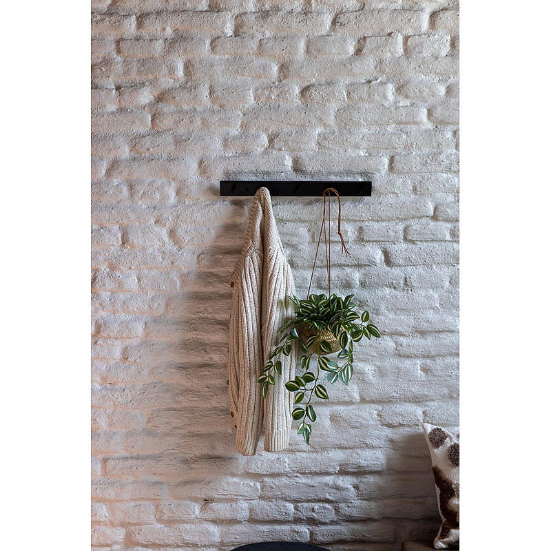 Hjem Knagerekk 5 kroker 48 cm bøk svart