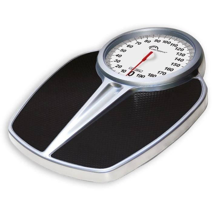 Bathroom scale - LITTLE BALANCE - 8182 - PRO M 200 - Mechanical scale - 200 kg / 1 kg - Black / Silver
