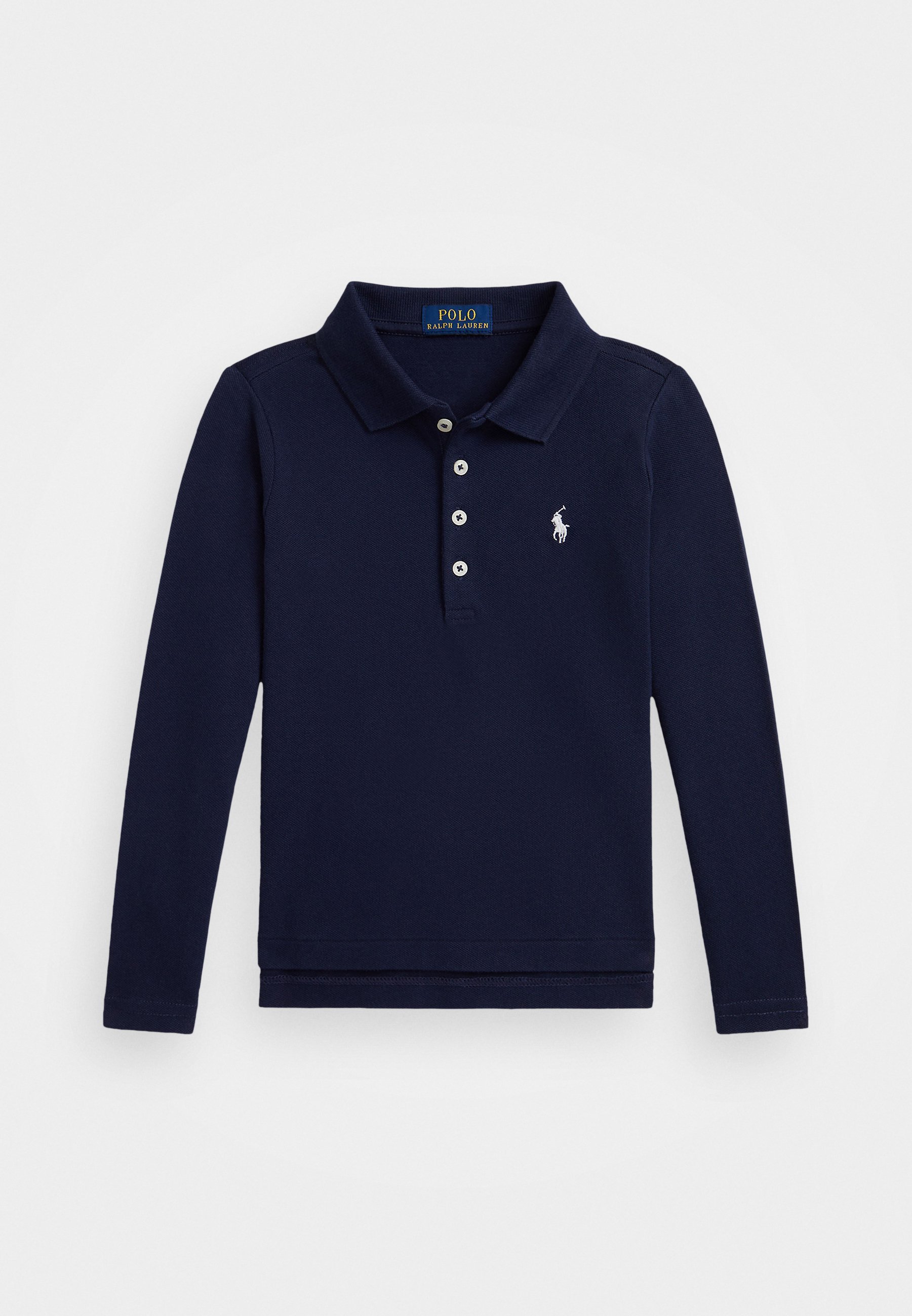Polo Ralph Lauren MESH POLOSHIRT MET LANGE MOUWEN - Top met lange mouwen - verfijnd marineblauw/wit