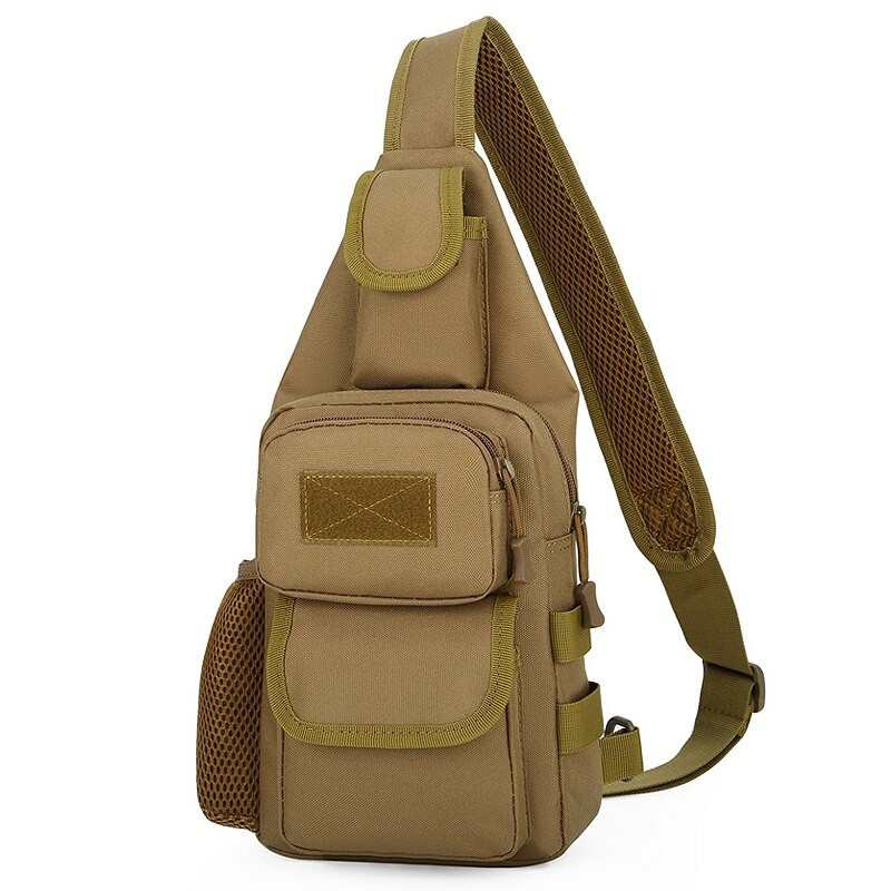 Sacoche de poitrine homme en toile imperméable et résistante à l'usure, à bandoulière unique, idéale pour l'alpinisme, le vélo et les activités de plein air. Étui pour téléphone, porte-cartes et sacoche de vélo.