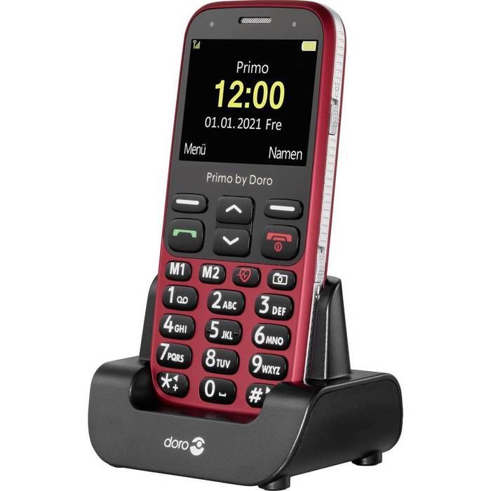 Primo by DORO 368 Téléphone portable pour séniors Touche SOS rouge