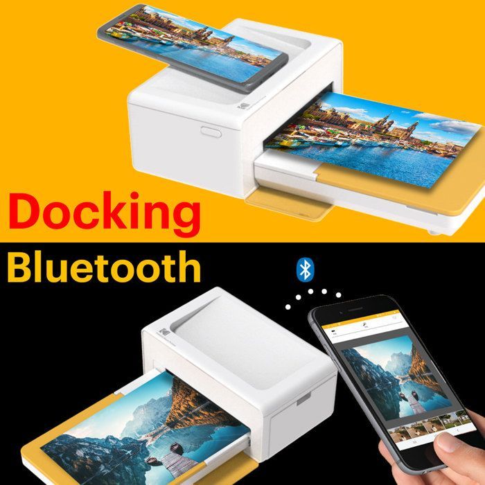 Impressora fotográfica KODAK PD460 - 10x15 cm - Bluetooth e Docking - Branca e Preta